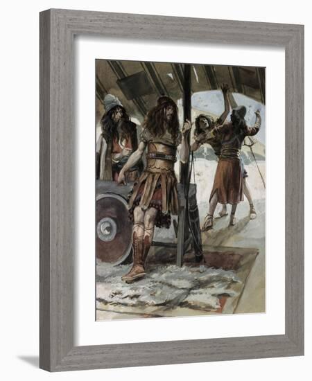 David Causes an Aamalekite to Be Slain-James Jacques Joseph Tissot-Framed Giclee Print