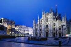 The City of Milan, the Huge Duomo Cathedral and the Centre of the City-David Churchill-Photographic Print