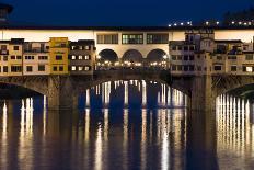 Ponte Vecchio at Night, Florence, Italy-David Clapp-Photographic Print