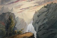 At the Waterfall, c.1850-David Claypoole Johnston-Framed Giclee Print