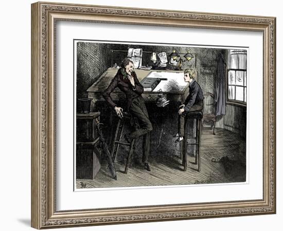 David Copperfield and Uriah Heep, 1912-Frederick Barnard-Framed Giclee Print