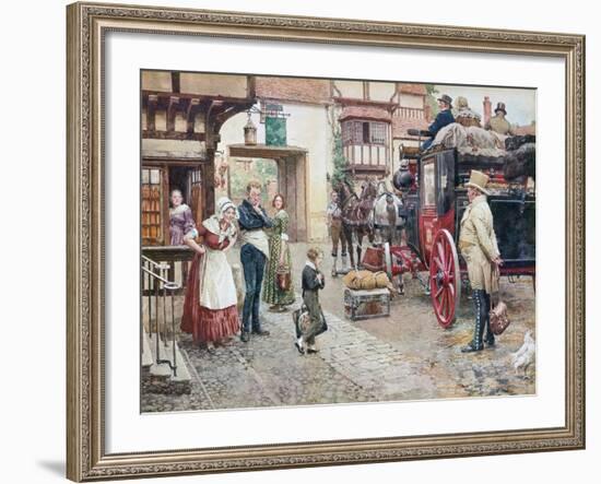 David Copperfield Goes to School-Fortunino Matania-Framed Giclee Print