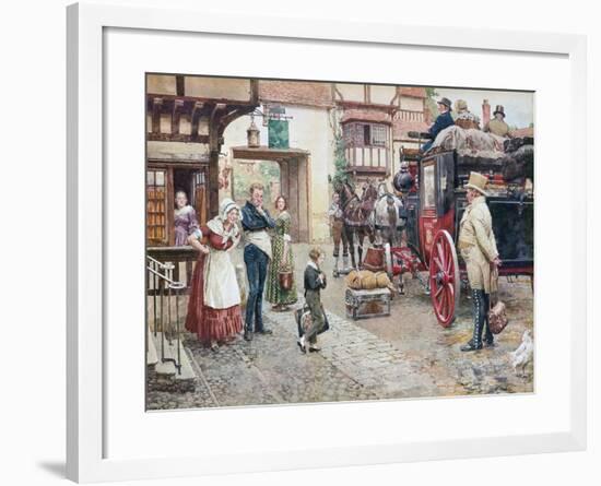 David Copperfield Goes to School-Fortunino Matania-Framed Giclee Print