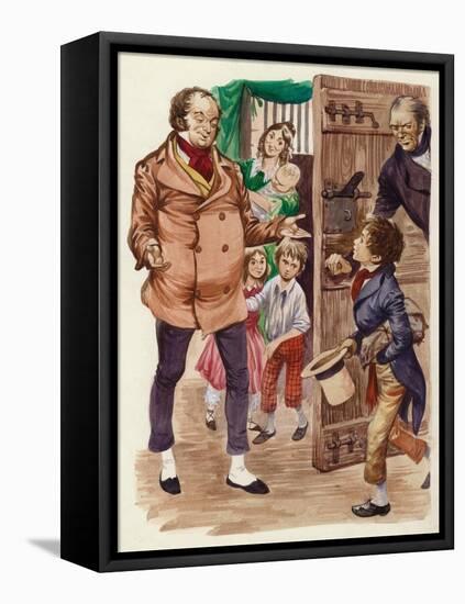 David Copperfield Meets Mr Micawber-Peter Jackson-Framed Premier Image Canvas