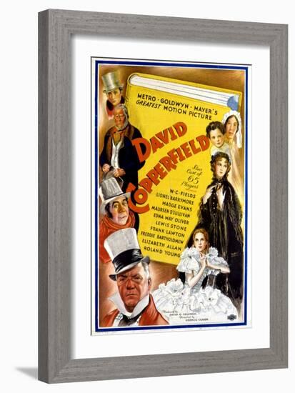 David Copperfield, W.C. Fields, Freddie Bartholomew, 1935-null-Framed Art Print