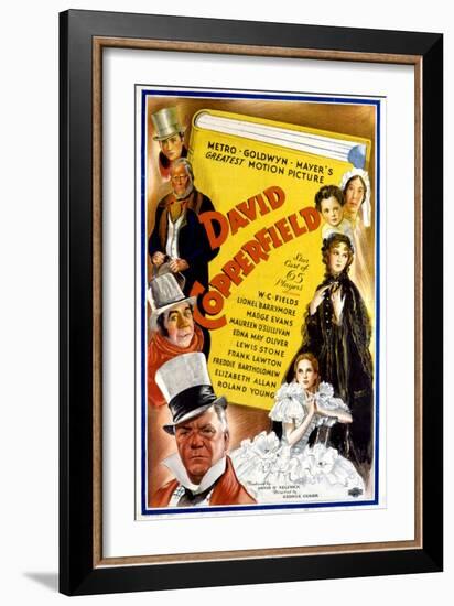 David Copperfield, W.C. Fields, Freddie Bartholomew, 1935-null-Framed Art Print