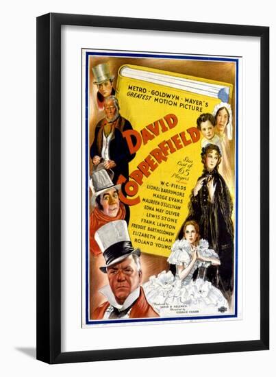 David Copperfield, W.C. Fields, Freddie Bartholomew, 1935-null-Framed Art Print