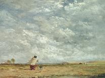 The Shepherd, Return of the Flock, 1850 (Oil on Board)-David Cox-Giclee Print