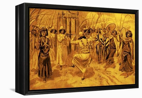 David dancing before the ark by Tissot - Bible-James Jacques Joseph Tissot-Framed Premier Image Canvas