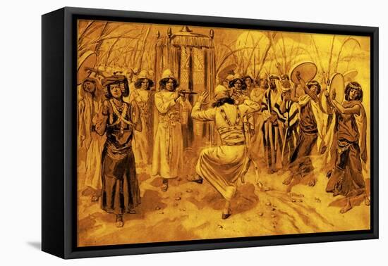 David dancing before the ark by Tissot - Bible-James Jacques Joseph Tissot-Framed Premier Image Canvas