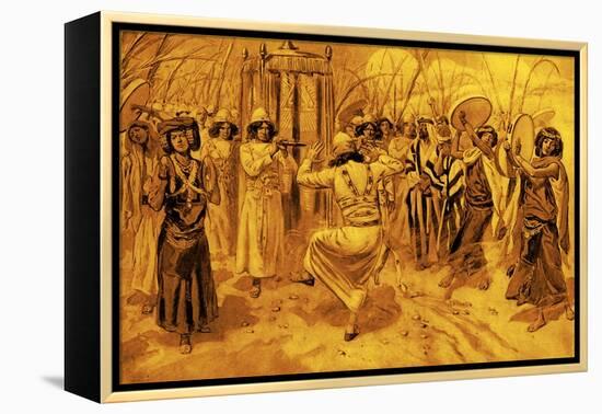 David dancing before the ark by Tissot - Bible-James Jacques Joseph Tissot-Framed Premier Image Canvas