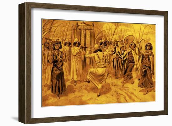 David dancing before the ark by Tissot - Bible-James Jacques Joseph Tissot-Framed Giclee Print