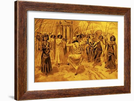 David dancing before the ark by Tissot - Bible-James Jacques Joseph Tissot-Framed Giclee Print