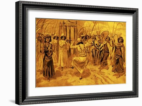 David dancing before the ark by Tissot - Bible-James Jacques Joseph Tissot-Framed Giclee Print