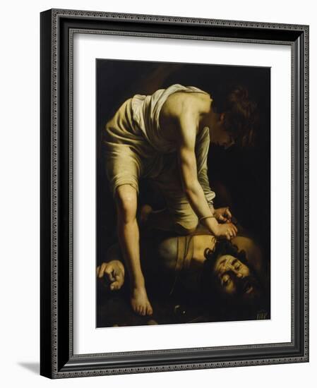 David Defeats Goliath-Caravaggio-Framed Giclee Print