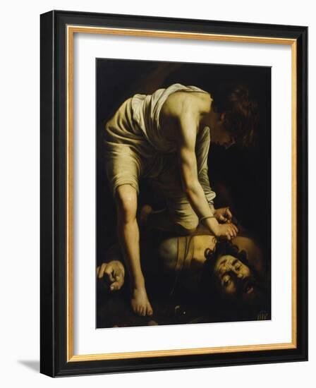 David Defeats Goliath-Caravaggio-Framed Giclee Print