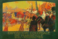 Poster Advertising the 'Exposition Nationale Coloniale', Marseille, April to November 1922-David Dellepiane-Giclee Print