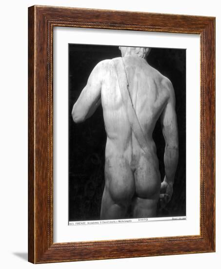 David, Detail of the Back-Michelangelo Buonarroti-Framed Giclee Print