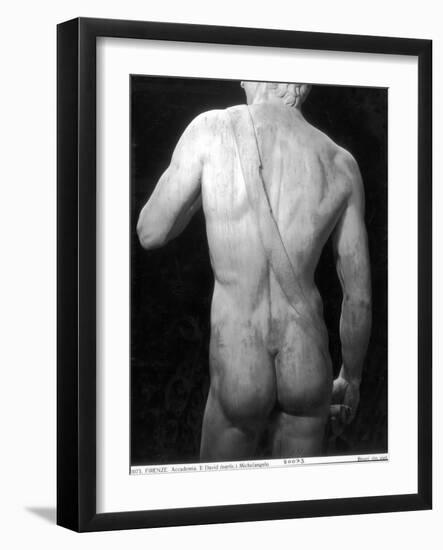 David, Detail of the Back-Michelangelo Buonarroti-Framed Giclee Print