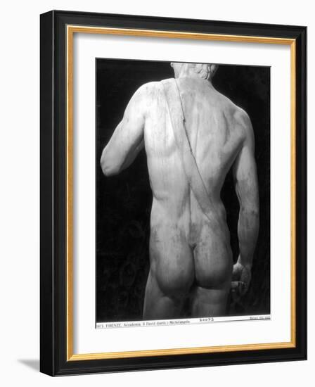 David, Detail of the Back-Michelangelo Buonarroti-Framed Giclee Print