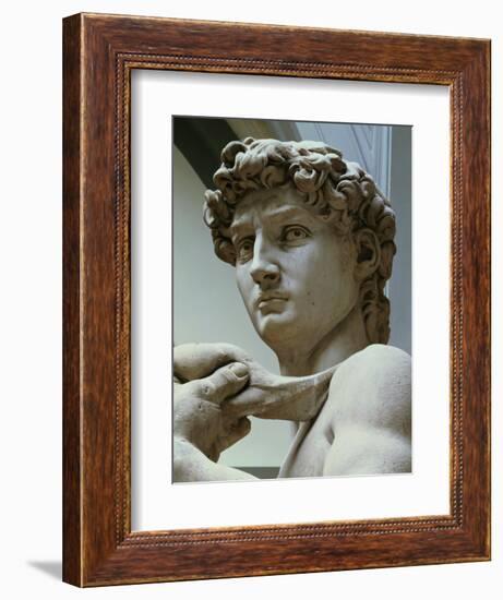 David, Detail of the Head, 1504-Michelangelo Buonarroti-Framed Giclee Print