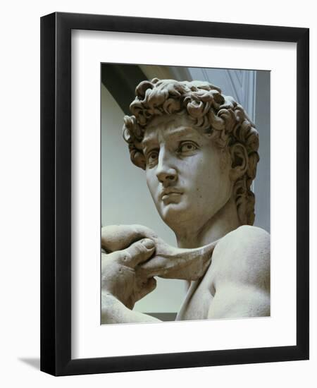 David, Detail of the Head, 1504-Michelangelo Buonarroti-Framed Giclee Print