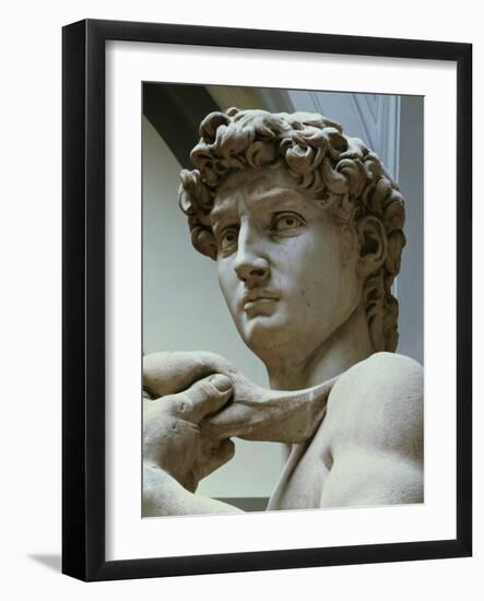 David, Detail of the Head, 1504-Michelangelo Buonarroti-Framed Giclee Print