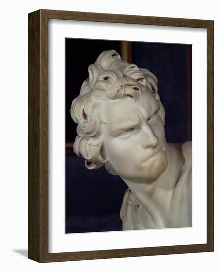 David, Detail of the Head, 1623-23-Giovanni Lorenzo Bernini-Framed Giclee Print