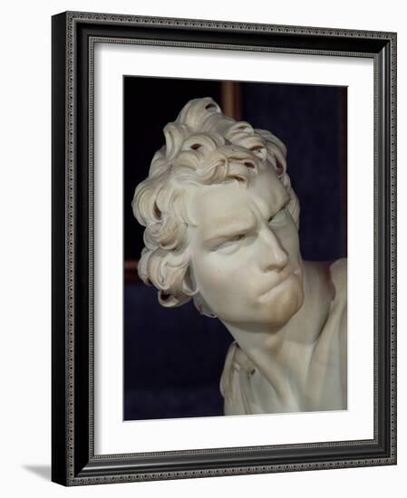 David, Detail of the Head, 1623-23-Giovanni Lorenzo Bernini-Framed Giclee Print