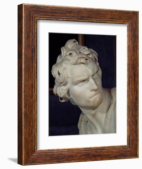 David, Detail of the Head, 1623-23-Giovanni Lorenzo Bernini-Framed Giclee Print