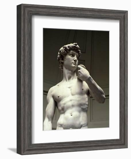 David, Detail-Michelangelo Buonarroti-Framed Giclee Print