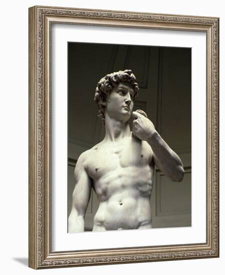 David, Detail-Michelangelo Buonarroti-Framed Giclee Print