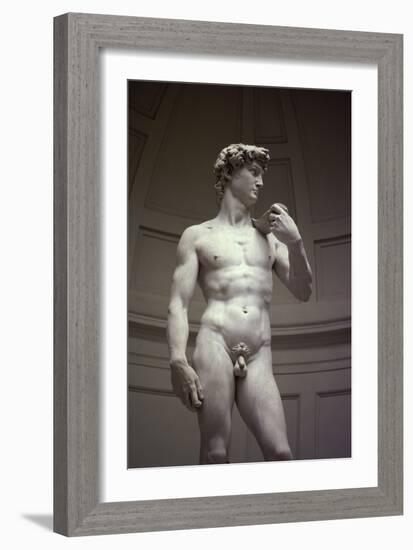 David, Detail-Michelangelo Buonarroti-Framed Giclee Print