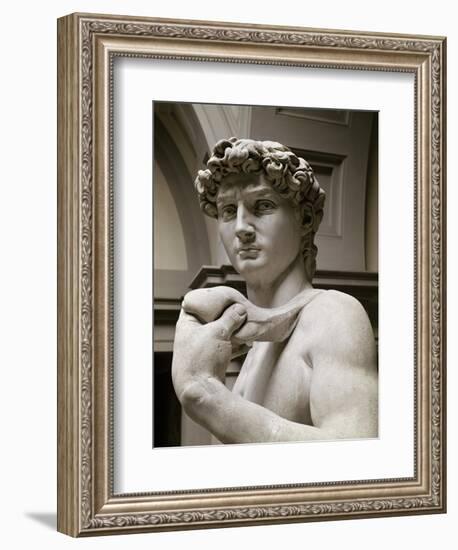 David, Detail-Michelangelo Buonarroti-Framed Giclee Print