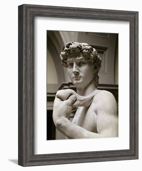 David, Detail-Michelangelo Buonarroti-Framed Giclee Print