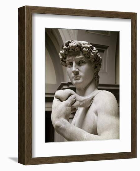 David, Detail-Michelangelo Buonarroti-Framed Giclee Print