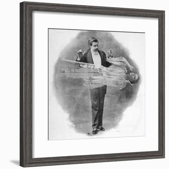 David Devant (Born 1867) in the Process of Making a Young Lady Disappear-null-Framed Photographic Print