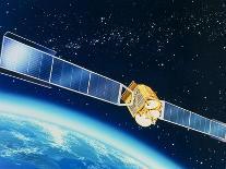 Artwork of the Telecom 1A Communications Satellite-David Ducros-Photographic Print