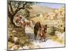David, Fleeing from Jerusalem, Is Cursed by Shimei-William Brassey Hole-Mounted Giclee Print
