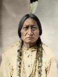 Red Cloud, Dakota Chief, Wearing a Headdress, 1880s-David Frances Barry-Framed Premier Image Canvas