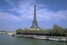 France, Paris.  Eiffel Tower and River Seine.-David Frazier-Photographic Print