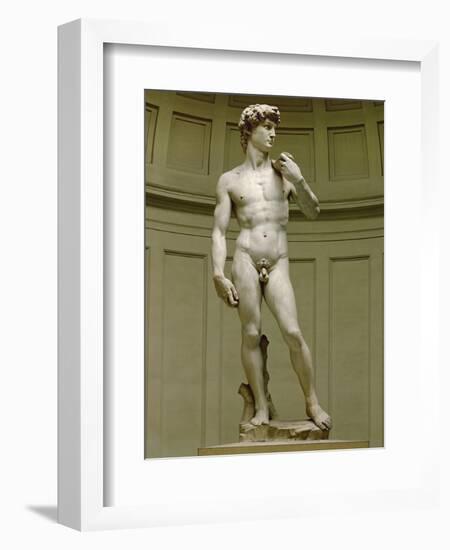 David: Frontal View-Michelangelo Buonarroti-Framed Giclee Print