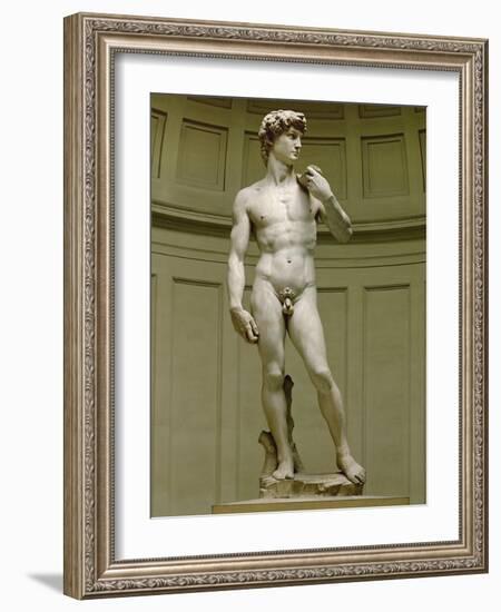 David: Frontal View-Michelangelo Buonarroti-Framed Giclee Print