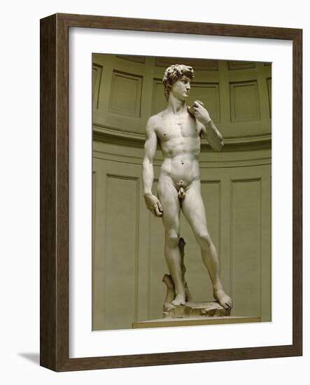 David: Frontal View-Michelangelo Buonarroti-Framed Giclee Print