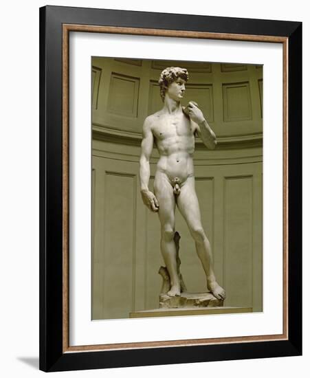 David: Frontal View-Michelangelo Buonarroti-Framed Giclee Print