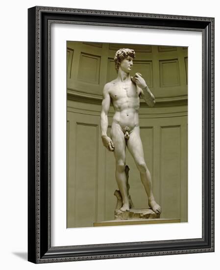 David: Frontal View-Michelangelo Buonarroti-Framed Giclee Print