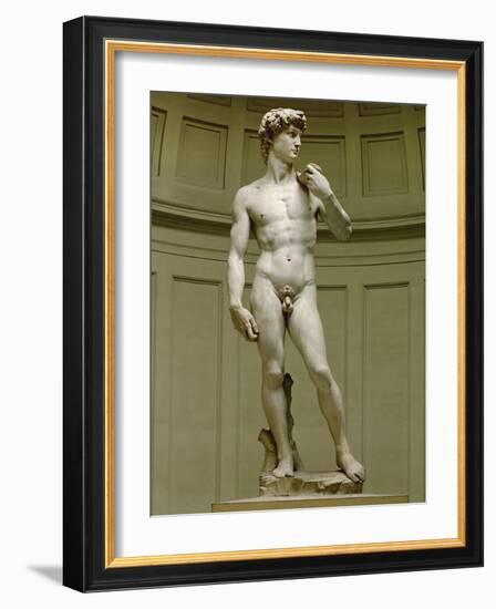 David: Frontal View-Michelangelo Buonarroti-Framed Giclee Print