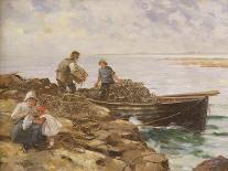 Loading Lobster Pots, C.1900 (Oil on Canvas)-David Fulton-Giclee Print