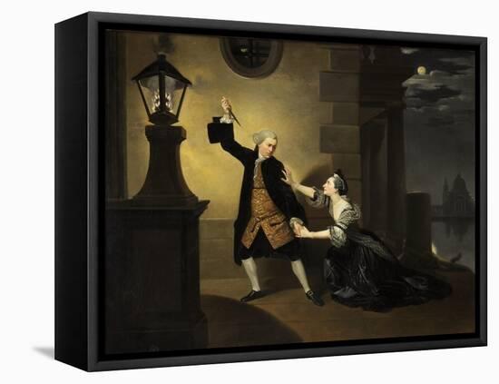 David Garrick as Jaffier and Susannah Cibber as Belvidera in ‘Venice Preserv’d’, c.1763-Johann Zoffany-Framed Premier Image Canvas