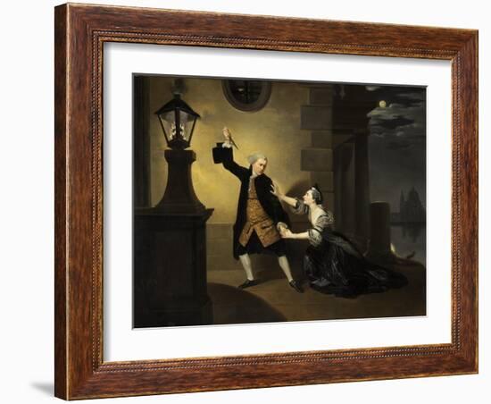 David Garrick as Jaffier and Susannah Cibber as Belvidera in ‘Venice Preserv’d’, c.1763-Johann Zoffany-Framed Giclee Print